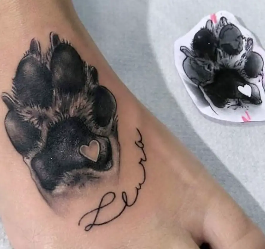 dog paw print tattoo meaning sexually