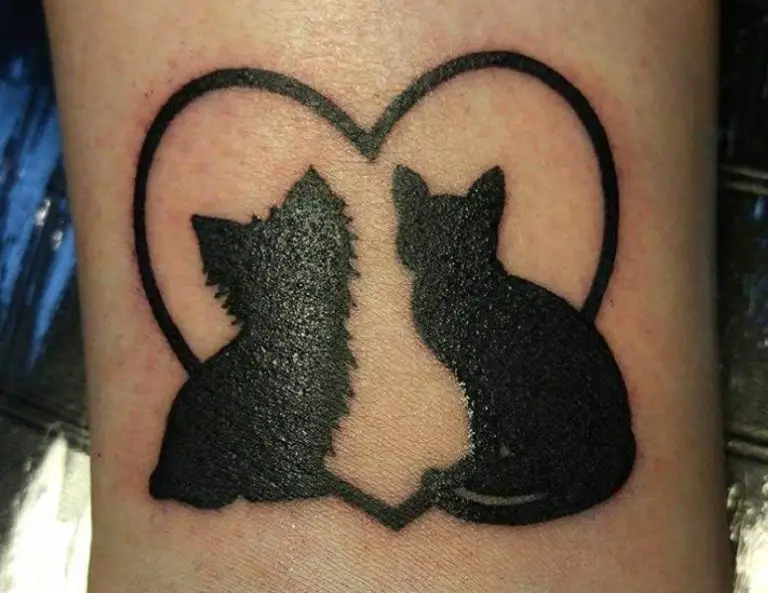 27 Best Cat & Dog Tattoo Designs | The Paws