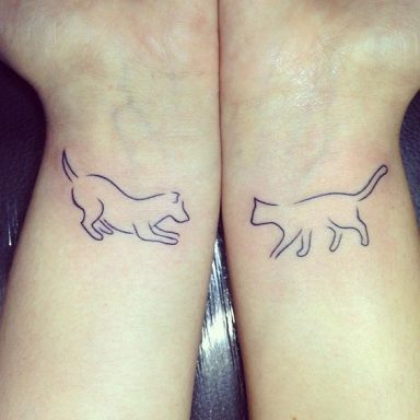 27 Best Cat & Dog Tattoo Designs | The Paws