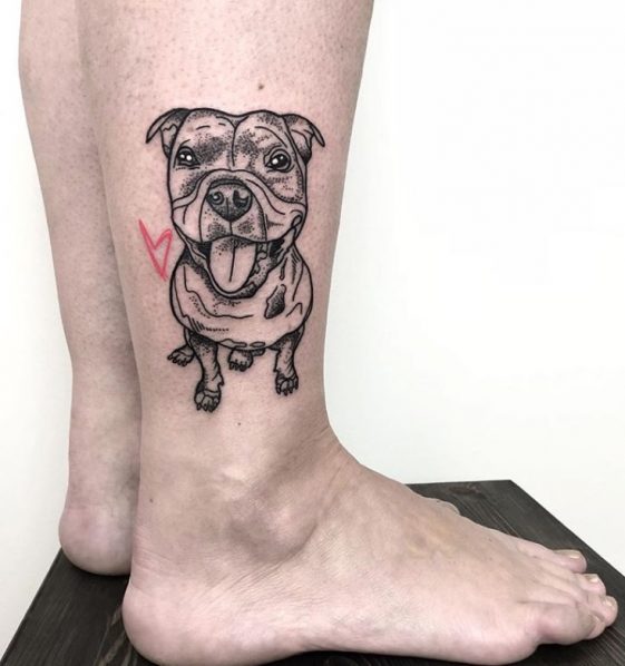 30 Best Dog Outline Tattoo Designs | Page 3 of 5 | The Paws