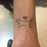 30 Best Dog Outline Tattoo Designs | The Paws