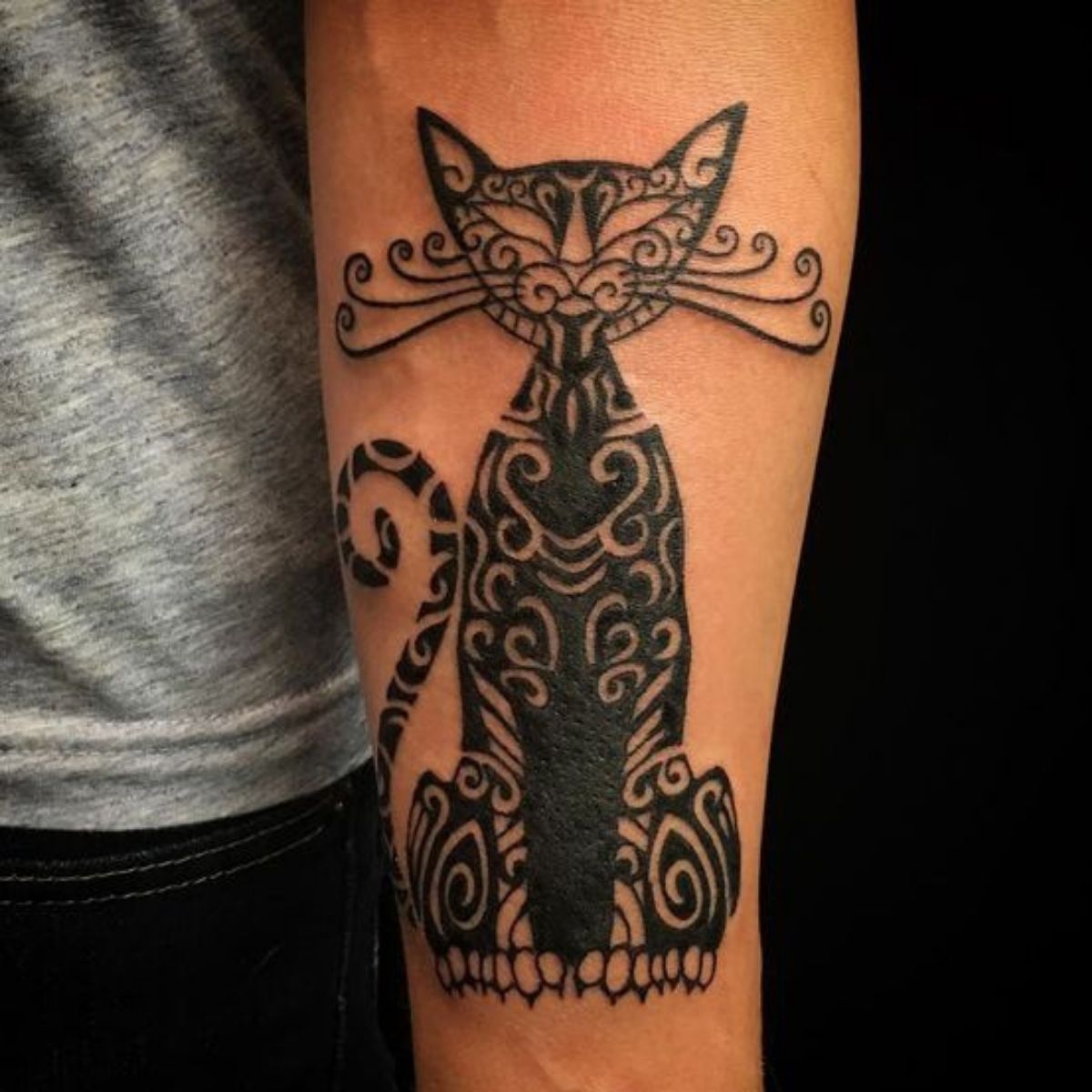 20 Best Tribal Cat Tattoo Designs The Paws   Featured Tribal Cat Tattoo 